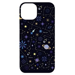 Starry Night  Space Constellations  Stars  Galaxy  Universe Graphic  Illustration Iphone 14 Black Uv Print Case by Pakjumat