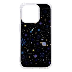 Starry Night  Space Constellations  Stars  Galaxy  Universe Graphic  Illustration Iphone 14 Pro Tpu Uv Print Case by Pakjumat