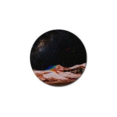 Retro Vintage Space Galaxy Golf Ball Marker by Pakjumat