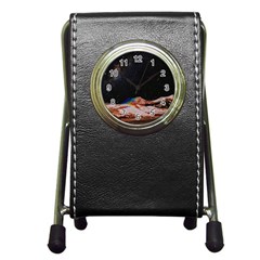 Retro Vintage Space Galaxy Pen Holder Desk Clock by Pakjumat