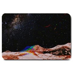 Retro Vintage Space Galaxy Large Doormat by Pakjumat