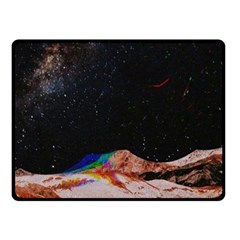 Retro Vintage Space Galaxy Fleece Blanket (small) by Pakjumat