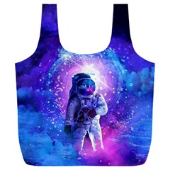 The Cosmonaut Galaxy Art Space Astronaut Full Print Recycle Bag (xxxl) by Pakjumat