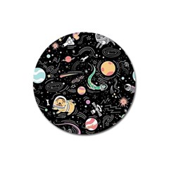 Animals Galaxy Space Magnet 3  (round) by Pakjumat