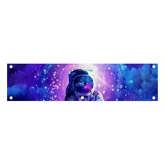 The Cosmonaut Galaxy Art Space Astronaut Banner And Sign 4  X 1  by Pakjumat