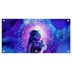 The Cosmonaut Galaxy Art Space Astronaut Banner And Sign 4  X 2  by Pakjumat