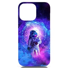 The Cosmonaut Galaxy Art Space Astronaut Iphone 14 Pro Max Black Uv Print Case by Pakjumat