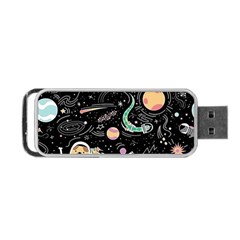 Animals Galaxy Space Portable Usb Flash (one Side) by Pakjumat