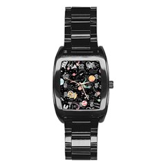 Animals Galaxy Space Stainless Steel Barrel Watch by Pakjumat