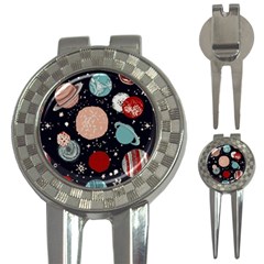 Space Galaxy Pattern 3-in-1 Golf Divots by Pakjumat