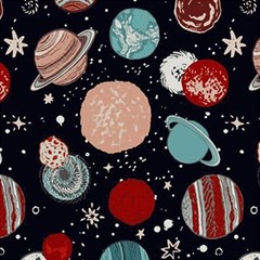 Space Galaxy Pattern Play Mat (square) by Pakjumat