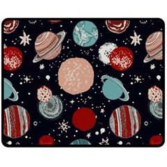 Space Galaxy Pattern Two Sides Fleece Blanket (medium) by Pakjumat