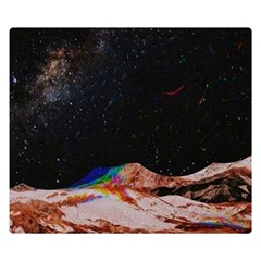 Retro Vintage Space Galaxy Premium Plush Fleece Blanket (small) by Pakjumat