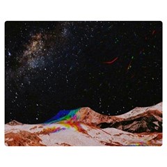 Retro Vintage Space Galaxy Premium Plush Fleece Blanket (medium) by Pakjumat