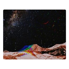 Retro Vintage Space Galaxy Premium Plush Fleece Blanket (large) by Pakjumat