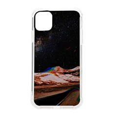 Retro Vintage Space Galaxy Iphone 11 Tpu Uv Print Case by Pakjumat