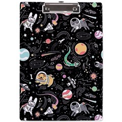 Animals Galaxy Space A4 Acrylic Clipboard by Pakjumat