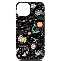 Animals Galaxy Space Iphone 14 Black Uv Print Case by Pakjumat