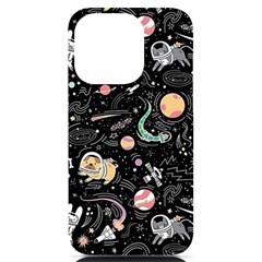 Animals Galaxy Space Iphone 14 Pro Black Uv Print Case by Pakjumat