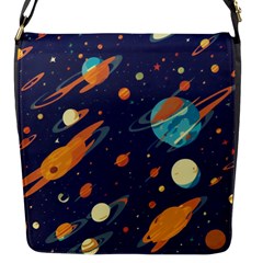 Space Galaxy Planet Universe Stars Night Fantasy Flap Closure Messenger Bag (s) by Pakjumat