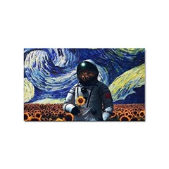 Starry Surreal Psychedelic Astronaut Space Sticker Rectangular (100 Pack) by Pakjumat