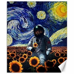 Starry Surreal Psychedelic Astronaut Space Canvas 8  X 10  by Pakjumat