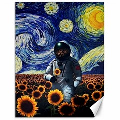 Starry Surreal Psychedelic Astronaut Space Canvas 12  X 16  by Pakjumat