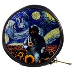 Starry Surreal Psychedelic Astronaut Space Mini Makeup Bag Front