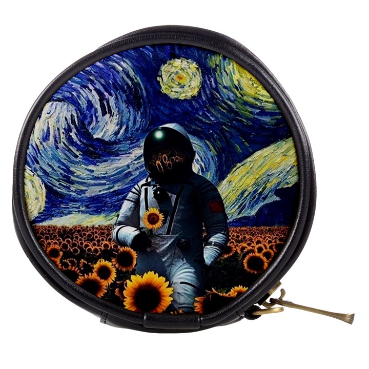 Starry Surreal Psychedelic Astronaut Space Mini Makeup Bag