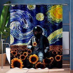 Starry Surreal Psychedelic Astronaut Space Shower Curtain 60  X 72  (medium)  by Pakjumat