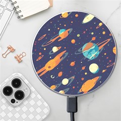 Space Galaxy Planet Universe Stars Night Fantasy Wireless Fast Charger(white) by Pakjumat