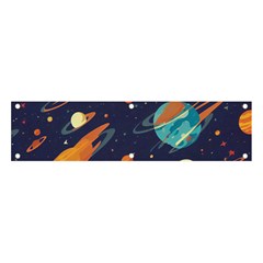 Space Galaxy Planet Universe Stars Night Fantasy Banner And Sign 4  X 1  by Pakjumat