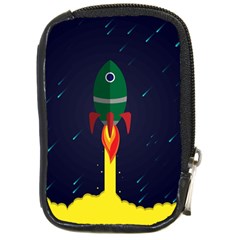 Rocket Halftone Astrology Astronaut Compact Camera Leather Case by Pakjumat