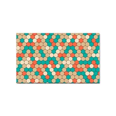 Multicolored Honeycomb Colorful Abstract Geometry Sticker (rectangular) by Pakjumat