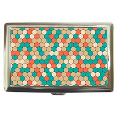 Multicolored Honeycomb Colorful Abstract Geometry Cigarette Money Case by Pakjumat