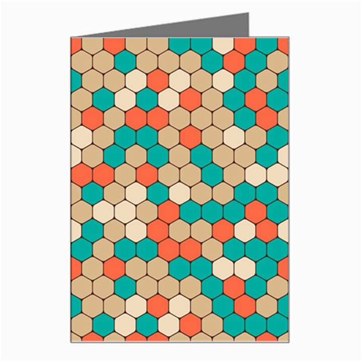 Multicolored Honeycomb Colorful Abstract Geometry Greeting Card