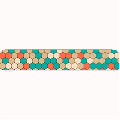 Multicolored Honeycomb Colorful Abstract Geometry Small Bar Mat by Pakjumat