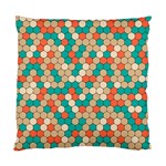 Multicolored Honeycomb Colorful Abstract Geometry Standard Cushion Case (Two Sides) Front