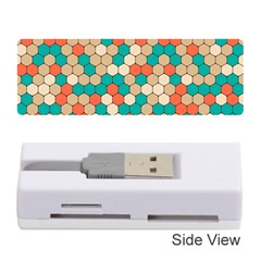 Multicolored Honeycomb Colorful Abstract Geometry Memory Card Reader (stick) by Pakjumat