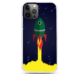 Rocket Halftone Astrology Astronaut Iphone 12 Pro Max Tpu Uv Print Case by Pakjumat