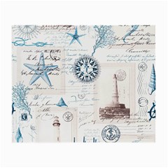 Nautical Lighthouse Vintage Postcard French Writing Small Glasses Cloth by Pakjumat