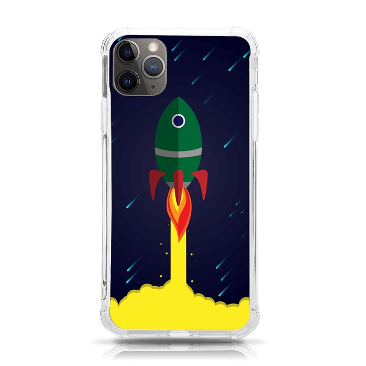 Rocket Halftone Astrology Astronaut iPhone 11 Pro Max 6.5 Inch TPU UV Print Case