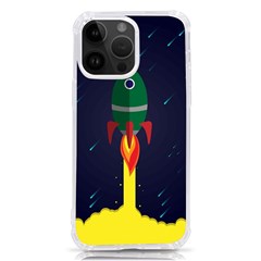 Rocket Halftone Astrology Astronaut Iphone 14 Pro Max Tpu Uv Print Case by Pakjumat