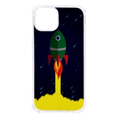 Rocket Halftone Astrology Astronaut Iphone 13 Tpu Uv Print Case by Pakjumat