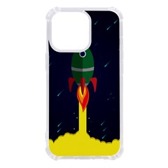 Rocket Halftone Astrology Astronaut Iphone 13 Pro Tpu Uv Print Case by Pakjumat