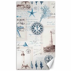 Nautical Lighthouse Vintage Postcard French Writing Canvas 40  X 72  by Pakjumat