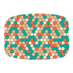 Multicolored Honeycomb Colorful Abstract Geometry Mini Square Pill Box by Pakjumat