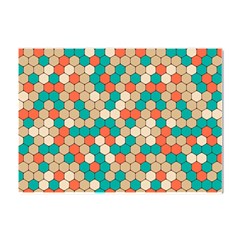 Multicolored Honeycomb Colorful Abstract Geometry Crystal Sticker (a4) by Pakjumat