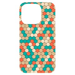 Multicolored Honeycomb Colorful Abstract Geometry Iphone 14 Pro Black Uv Print Case by Pakjumat