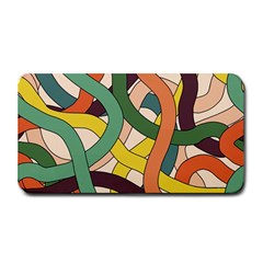 Snake Stripes Intertwined Abstract Medium Bar Mat by Pakjumat